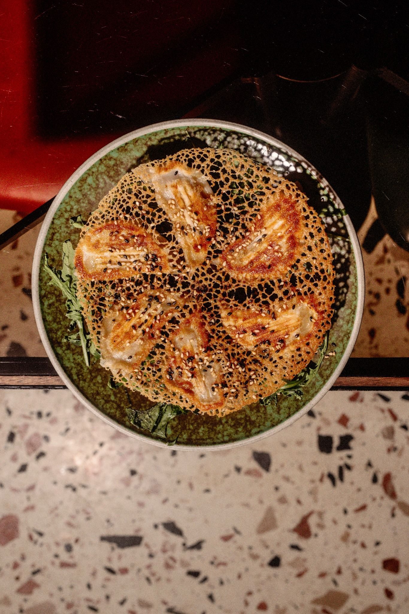 Crispy lace dumplings